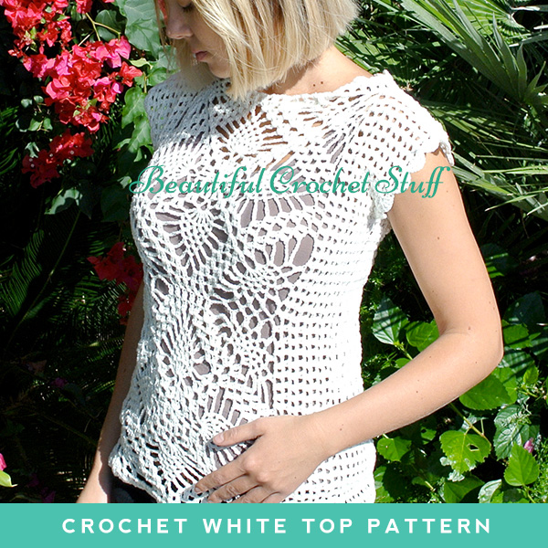 Crochet White Top Pattern Beautiful Crochet Stuff